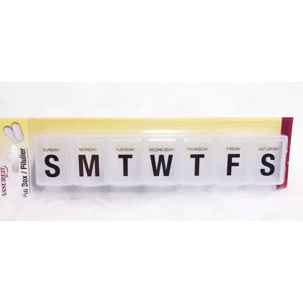BIG 7 Day JUMBO Pill/tablets Box Weekly Organizer case Storage Container 9" long